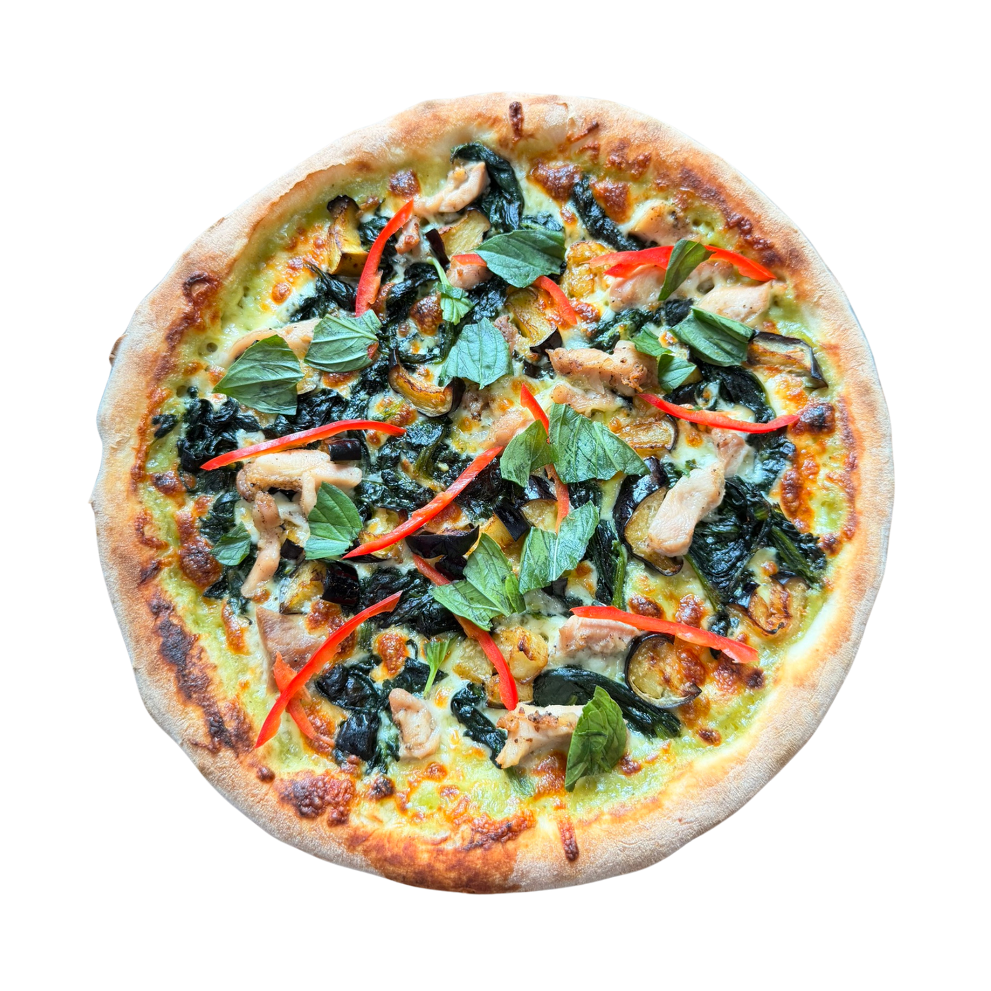Green Curry Chicken New York Pizza