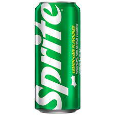 A can of Sprite, a green-colored carbonated soft drink.